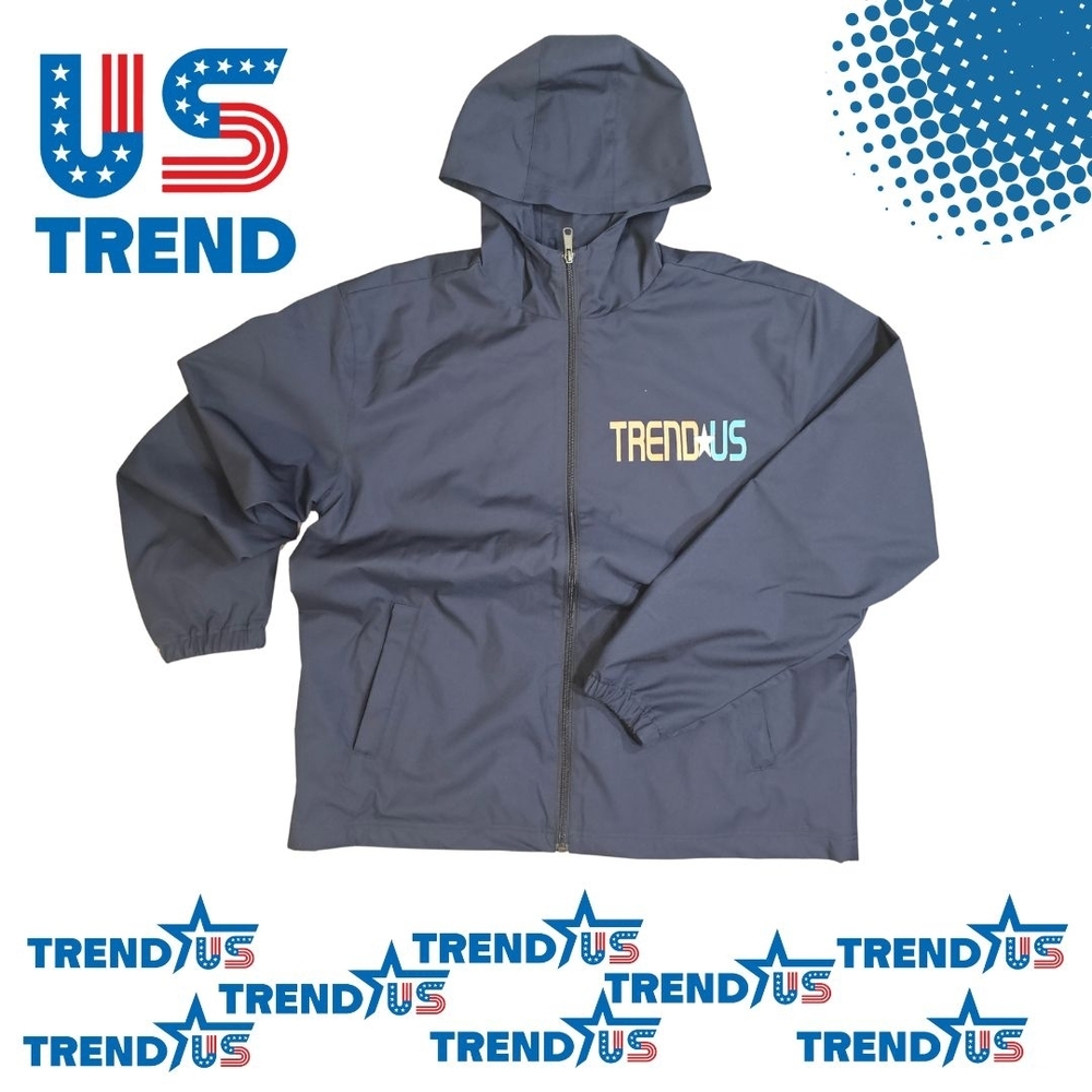 TREND US Navy Blue Hooded Jacket